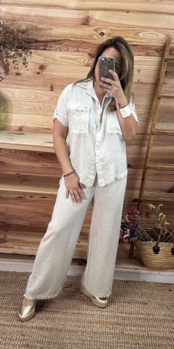 Pantalón tabarca-pantalon lino-pantalon mujer-pantalon barato-pantalon original