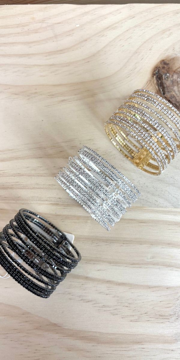 Brazalete fiesta-brazalete brillo-brazalete mujer-brazalete acero-brazalete original