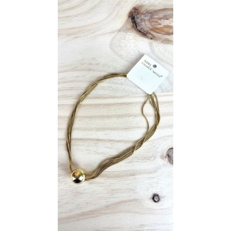 Collar bola-collar dorado-collar acero inoxidable-collar original mujer