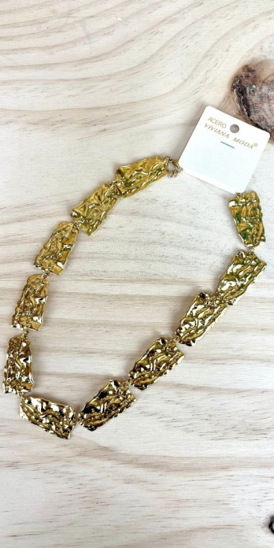 collar chapas-collar dorado mujer-collar original mujer-collar barato mujer