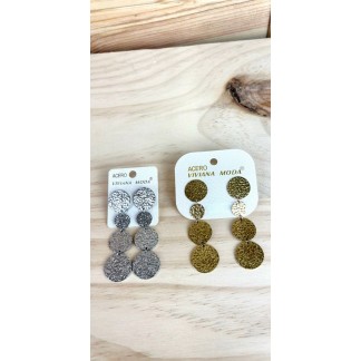 Pendiente circulas-pendientes largos de acero-pendiente dorados-pendientes plata