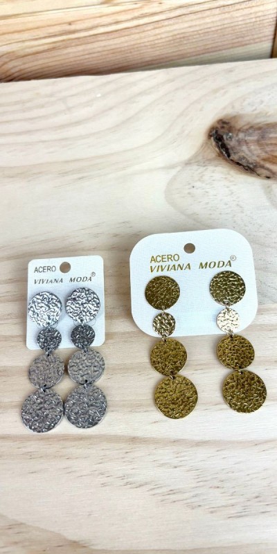 Pendiente circulas-pendientes largos de acero-pendiente dorados-pendientes plata