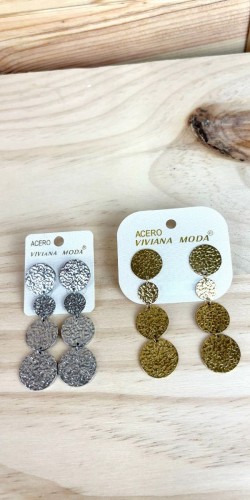 Pendiente circulas-pendientes largos de acero-pendiente dorados-pendientes plata