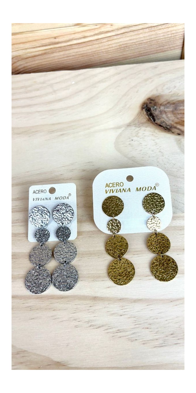 Pendiente circulas-pendientes largos de acero-pendiente dorados-pendientes plata